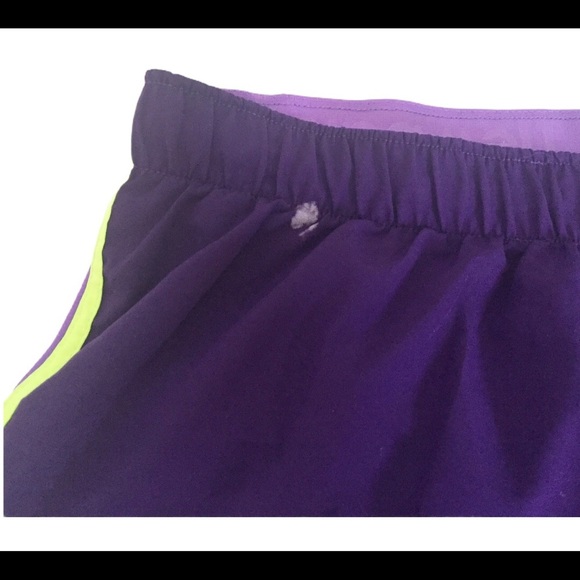 NEW BALANCE Accelerate Shorts With Drawstring Waistband Green/Purple Size Small - Picture 6 of 9